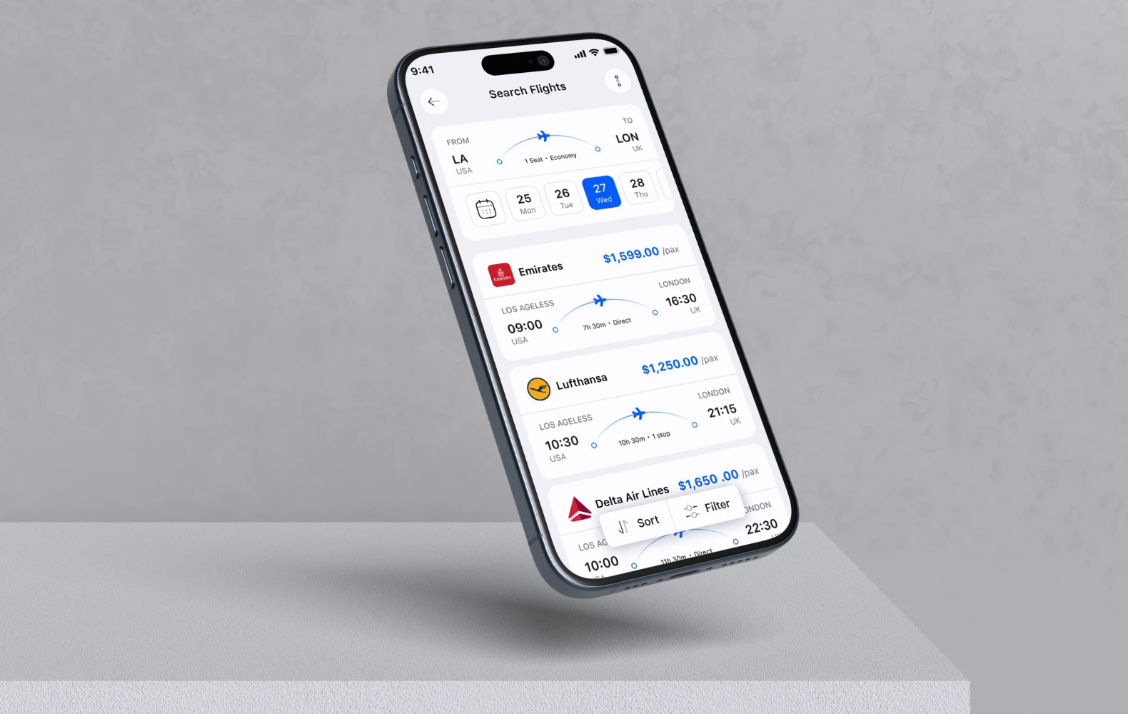 Flight Travel Booking App Banner Case Study