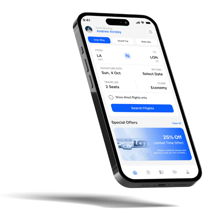 Flight Travel Booking App Features Case Study