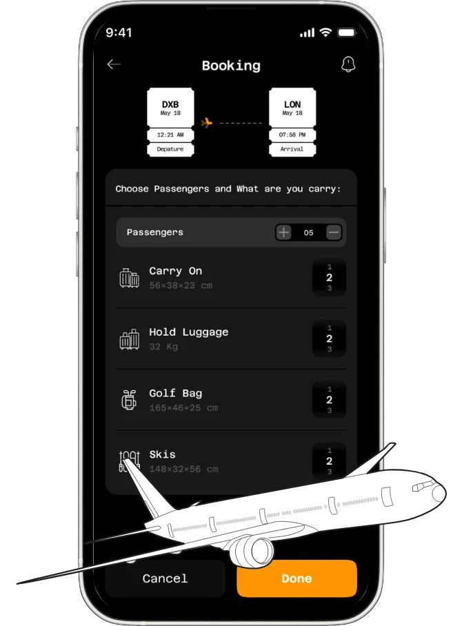 Private Booking Jet App After Banner case Study 2