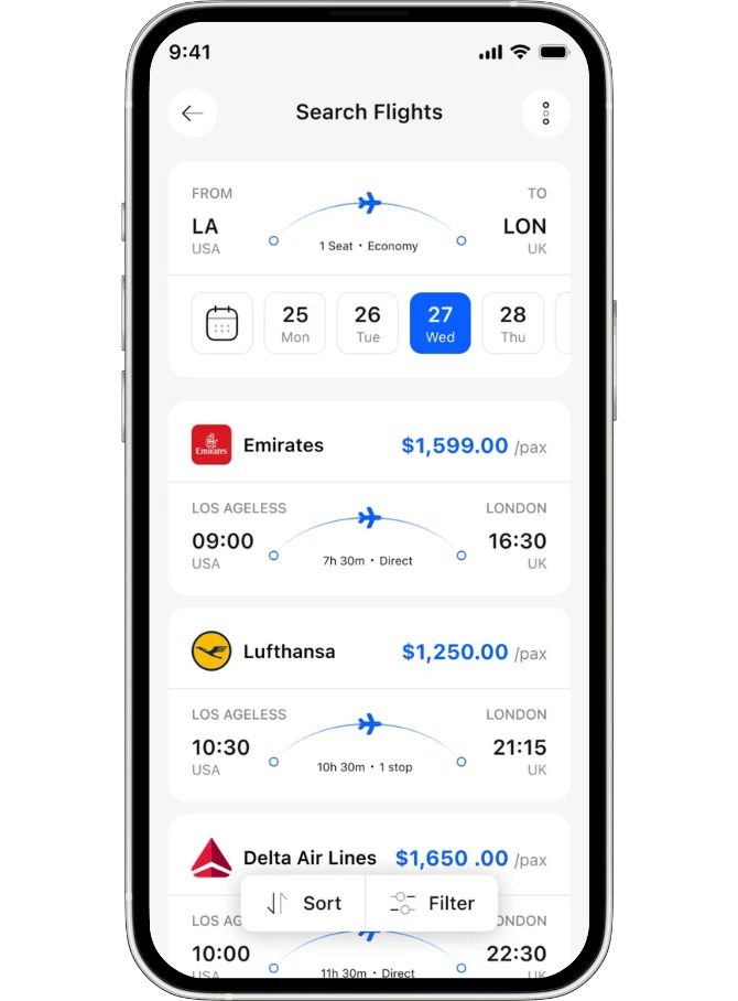 Travel Flight Booking App After Banner case Study 1