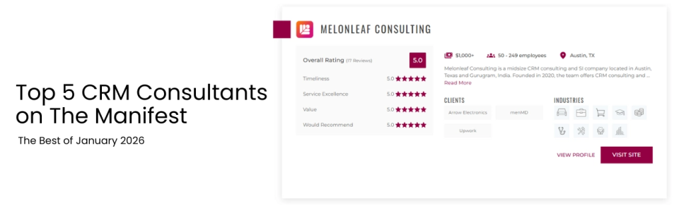 Top 5 CRM Consultants - The Best of January 2026 (The Manifest)